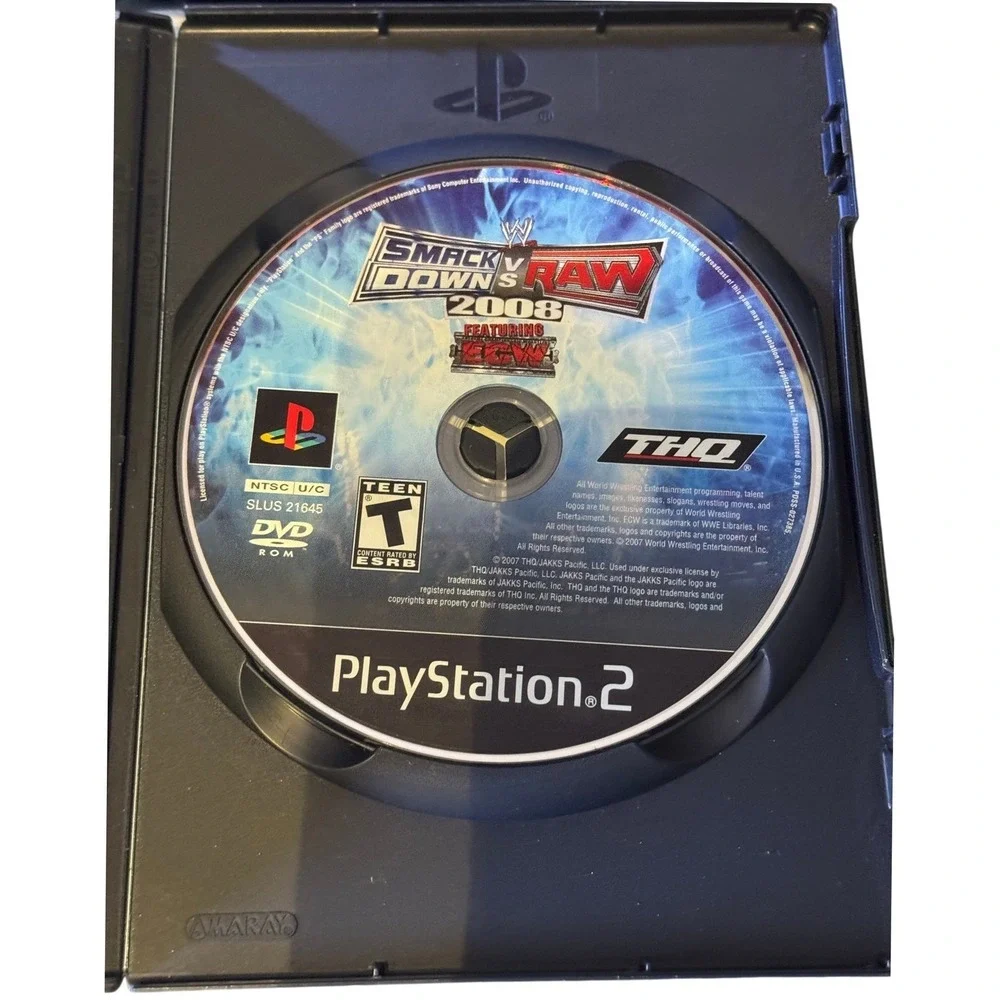 WWE SmackDown vs Raw 2008 Featuring ECW PS2 PlayStation 2 Greatest Hits THQ 2007